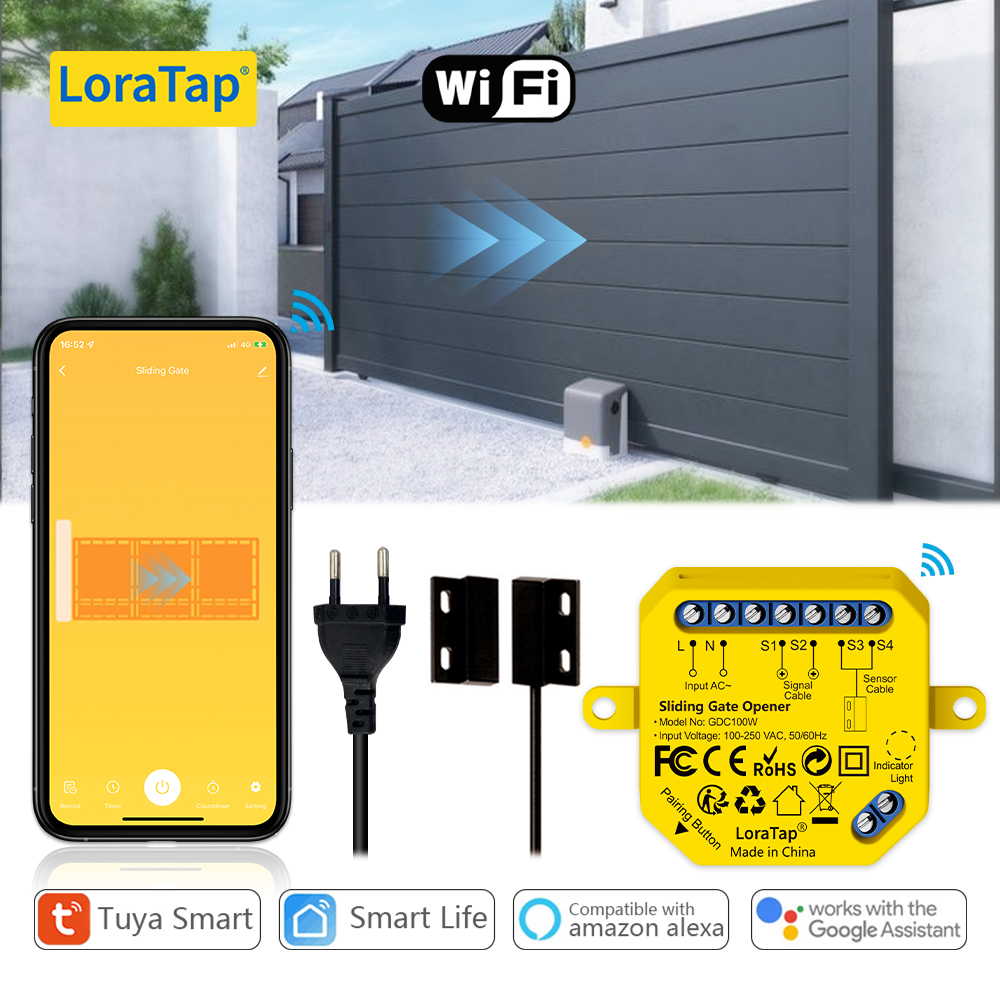 Home Automation Diy - LoraTap Tuya Smart Life เซ็นเซอร์ประตูโรงรถที่เปิด Controller