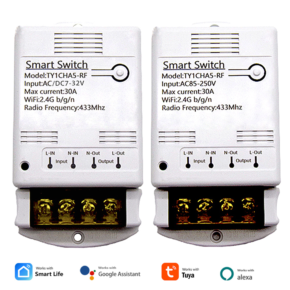 Home Automation Ideas - Wifi 30A โมดูลรีเลย์ 85-250V 220V 7-32V