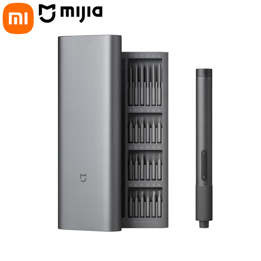 Home Automation Diy Kit - Xiaomi Mijia ไขควงไฟฟ้าแม่นยําชุดแม่เหล็กพร้อมหัวสกรู 24 ชิ้นชุดเครื่องมือไฟฟ้าสําหรับการซ่อมแซมโทรศัพท์พีซีบ้านอัจฉริยะ