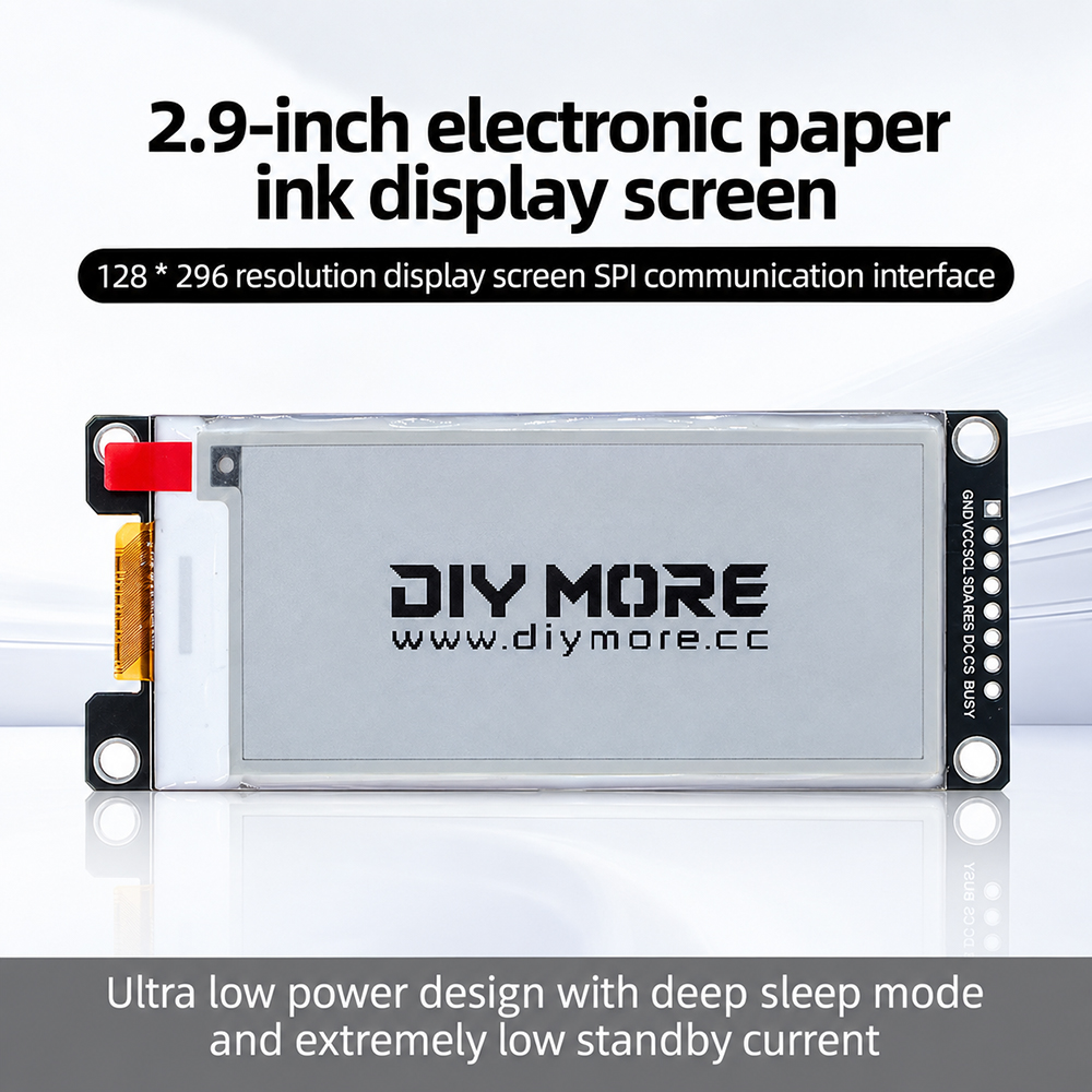หน้าจอแสดงผลขนาด 2.9 นิ้ว สีดำ - Display Epaper 2.9 บทวิจารณ์และราคา