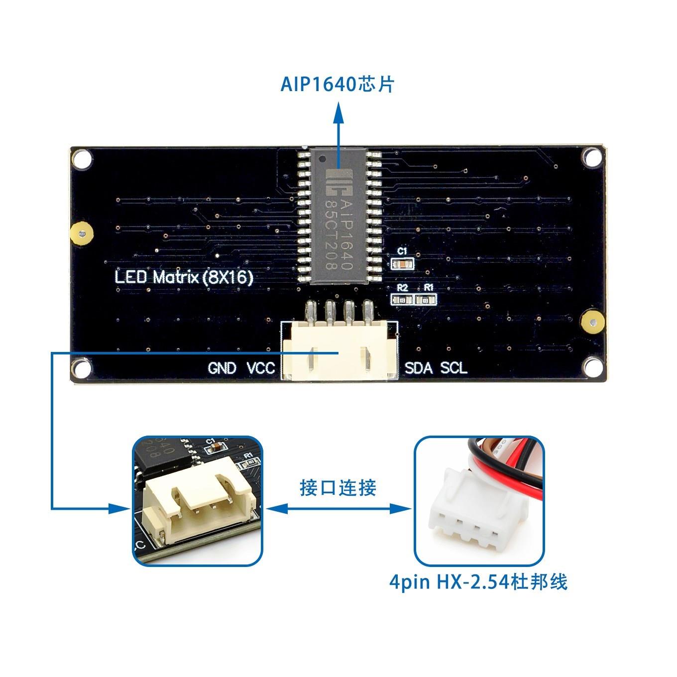 8*16 เมทริกซ์จอแสดงผลไฟ LED โม - Rgb Led Matrix 8X8 บทวิจารณ์และราคา