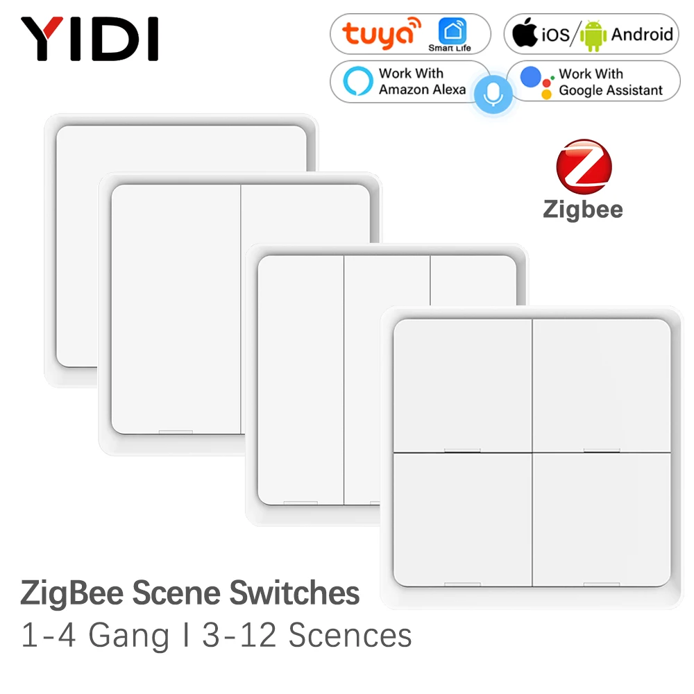 ZigBee ไร้สาย4 Gang 12 Scene ส - Home Automation Ideas บทวิจารณ์และราคา