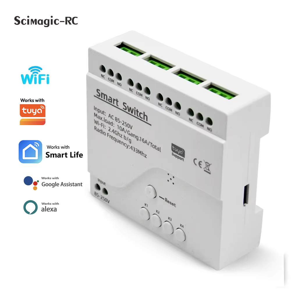 สมาร์ทสวิตช์ 4CH รีเลย์โมดูลระ - Home Automation Ideas บทวิจารณ์และราคา