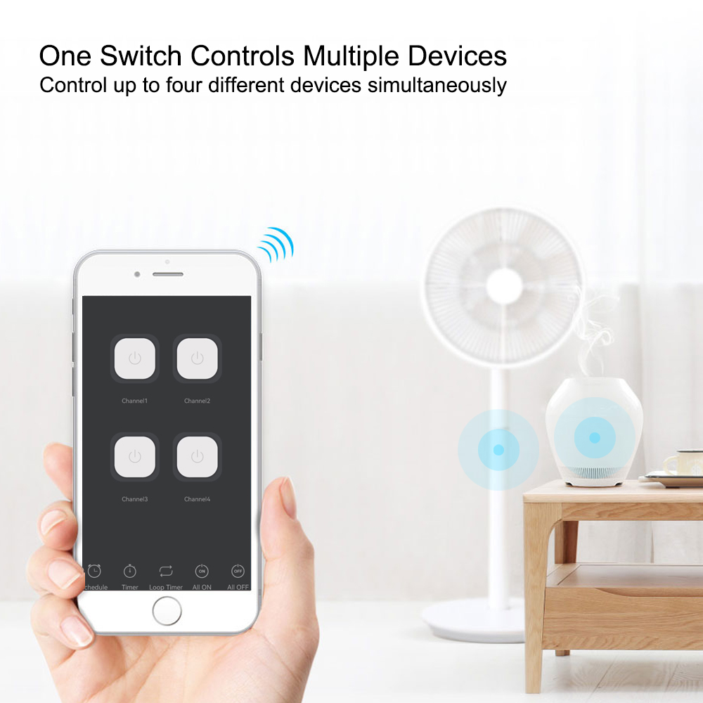 สมาร์ทสวิตช์ 4CH รีเลย์โมดูลระ - Home Automation Ideas บทวิจารณ์และราคา