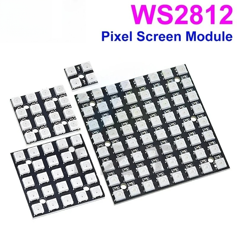 แผงไฟ LED WS2812 รุ่นใหม่ 5050 - Rgb Led Matrix 8X8 บทวิจารณ์และราคา