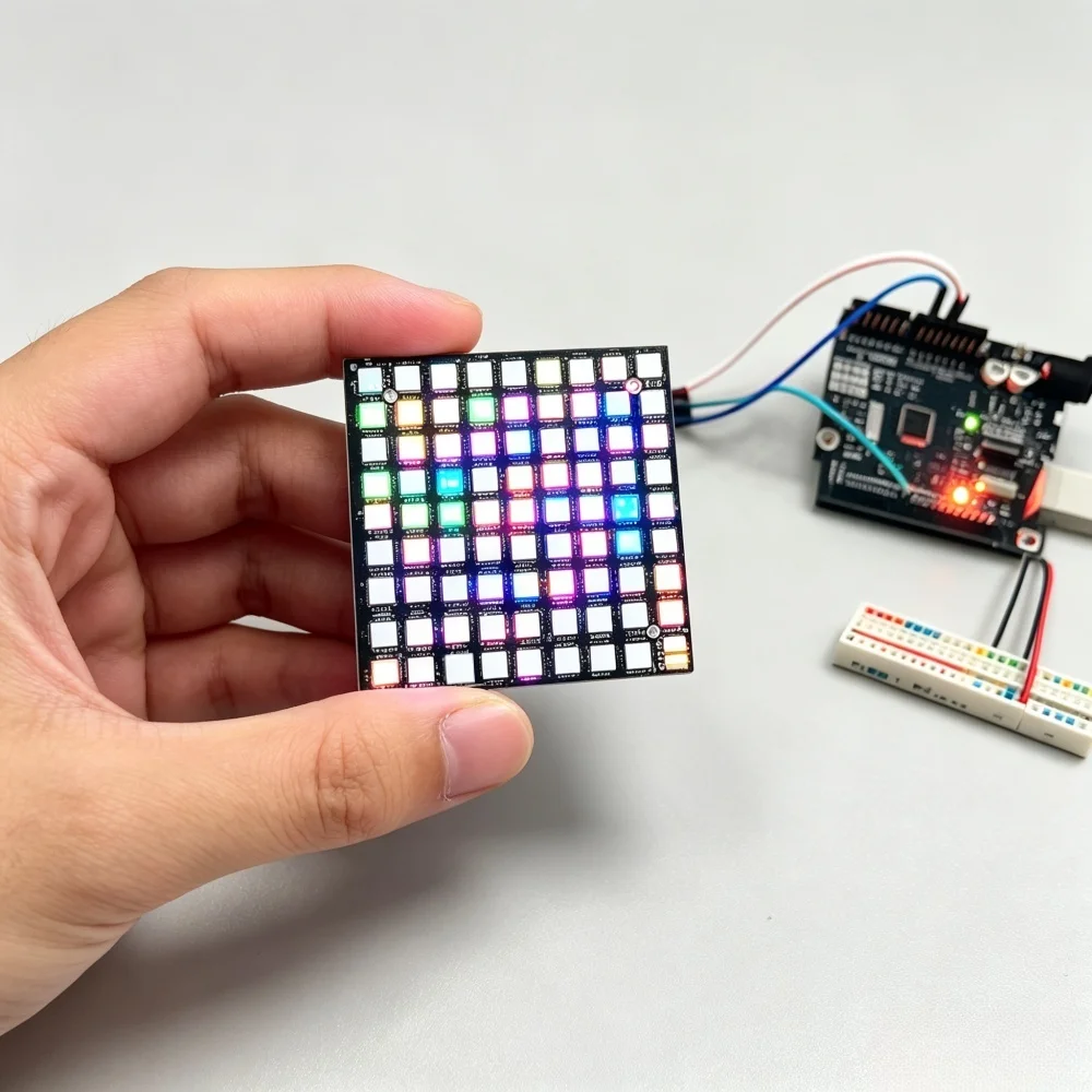 โมดูลแผงเมทริกซ์ LED WS2812 ขน - Rgb Led Matrix 8X8 บทวิจารณ์และราคา
